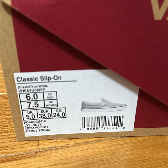 Women’s Gray Slip On Vans Size 7.5 - Picture 7 of 15